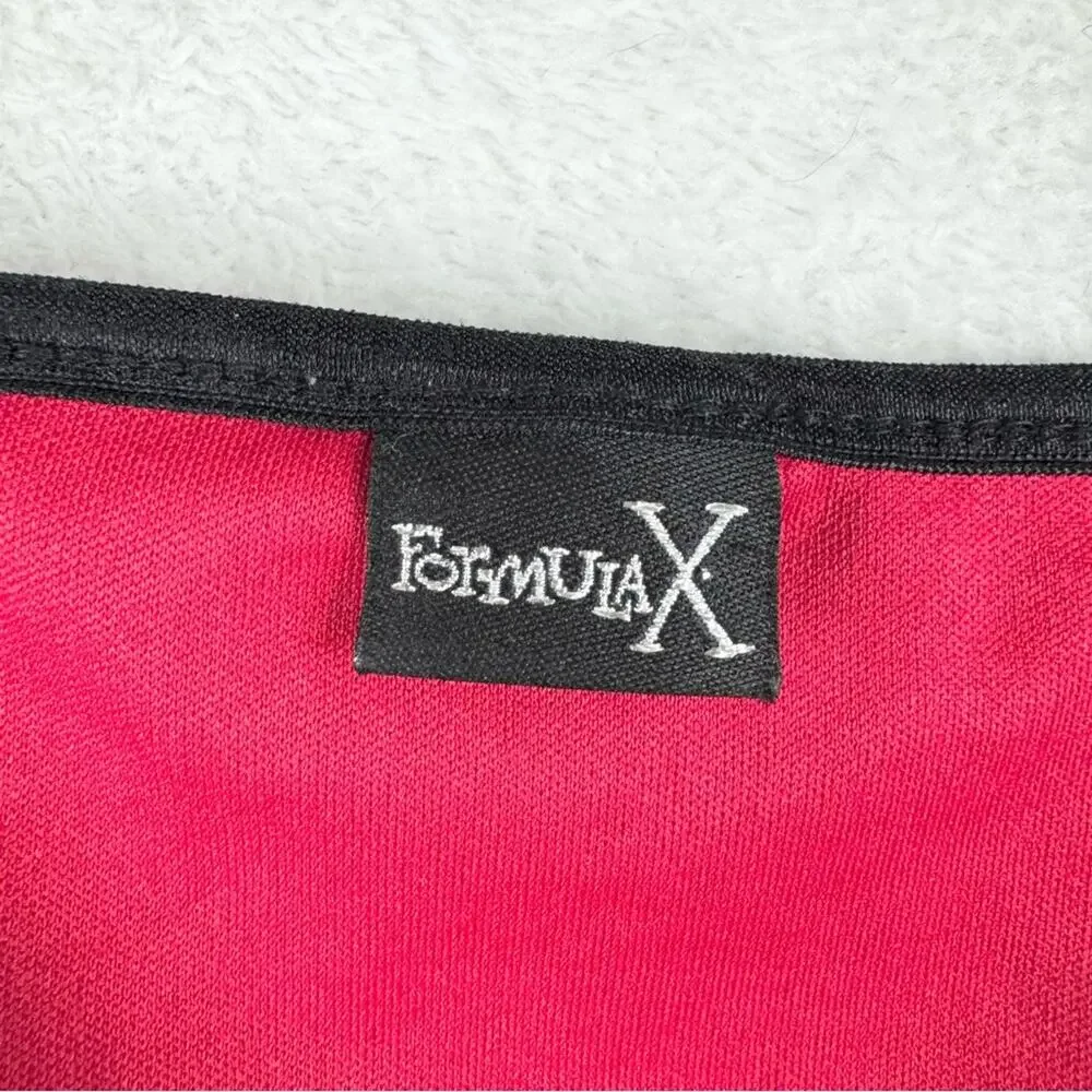 Vintage Y2K 90s Formula X Lace Mesh Fringe Whimsigoth Going Out Top Cropped Sz S - Picture 8 of 13